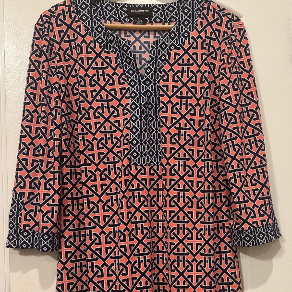 Liz Claiborne dress. Women’s XL. Pink/Blue color. Like new. $10